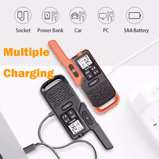 야외 Frs PMR 채널용 휴대용 아마추어 라디오 미니 워키토키